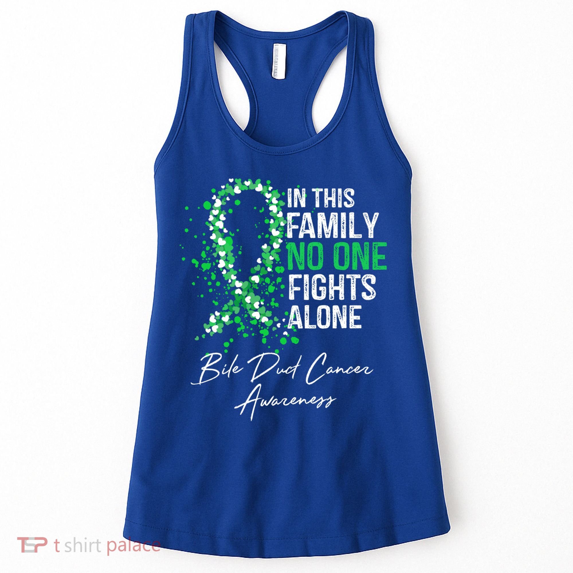 Bile Duct Cancer Awareness This Family No One Fights Alone Gift Women's Tank Top