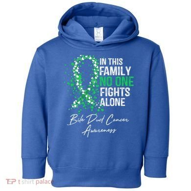 Bile Duct Cancer Awareness This Family No One Fights Alone Gift Toddler Hoodie