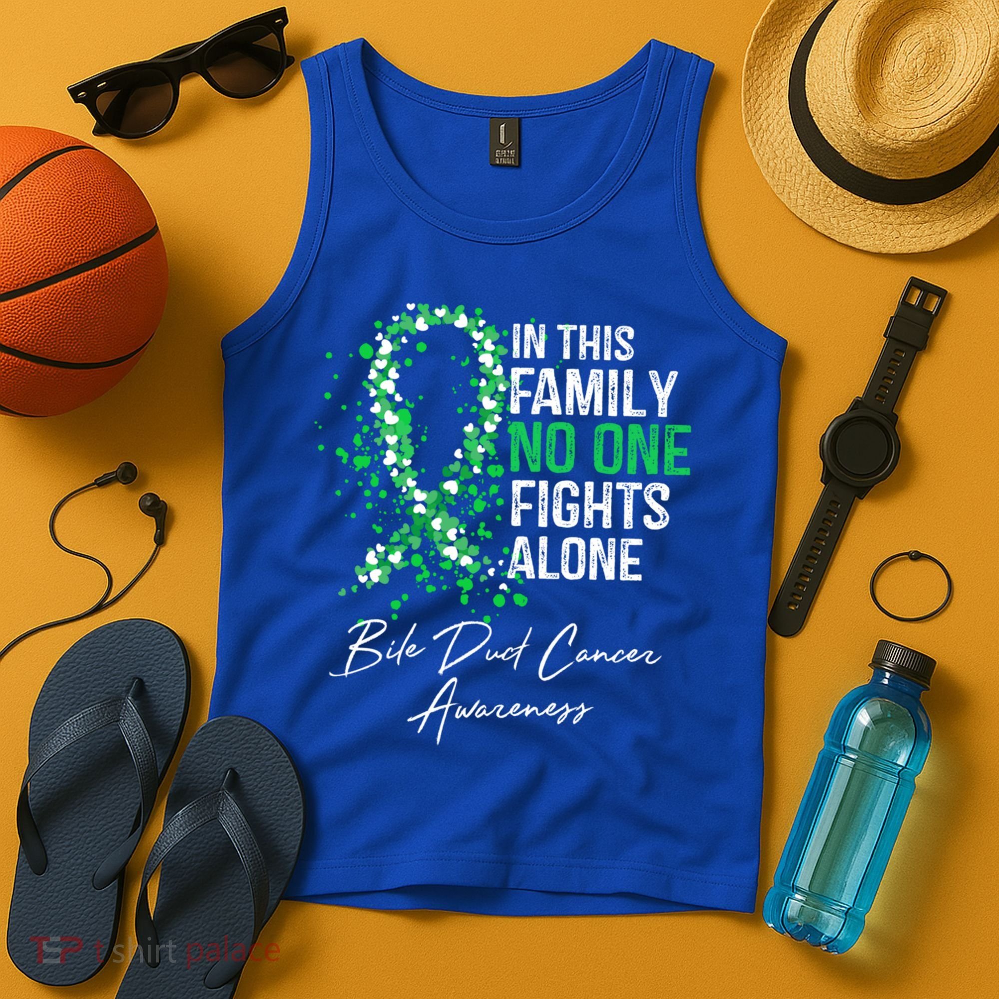 Bile Duct Cancer Awareness This Family No One Fights Alone Gift Tank Top