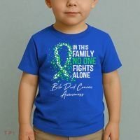 Bile Duct Cancer Awareness This Family No One Fights Alone Gift Toddler T-Shirt thumb 2