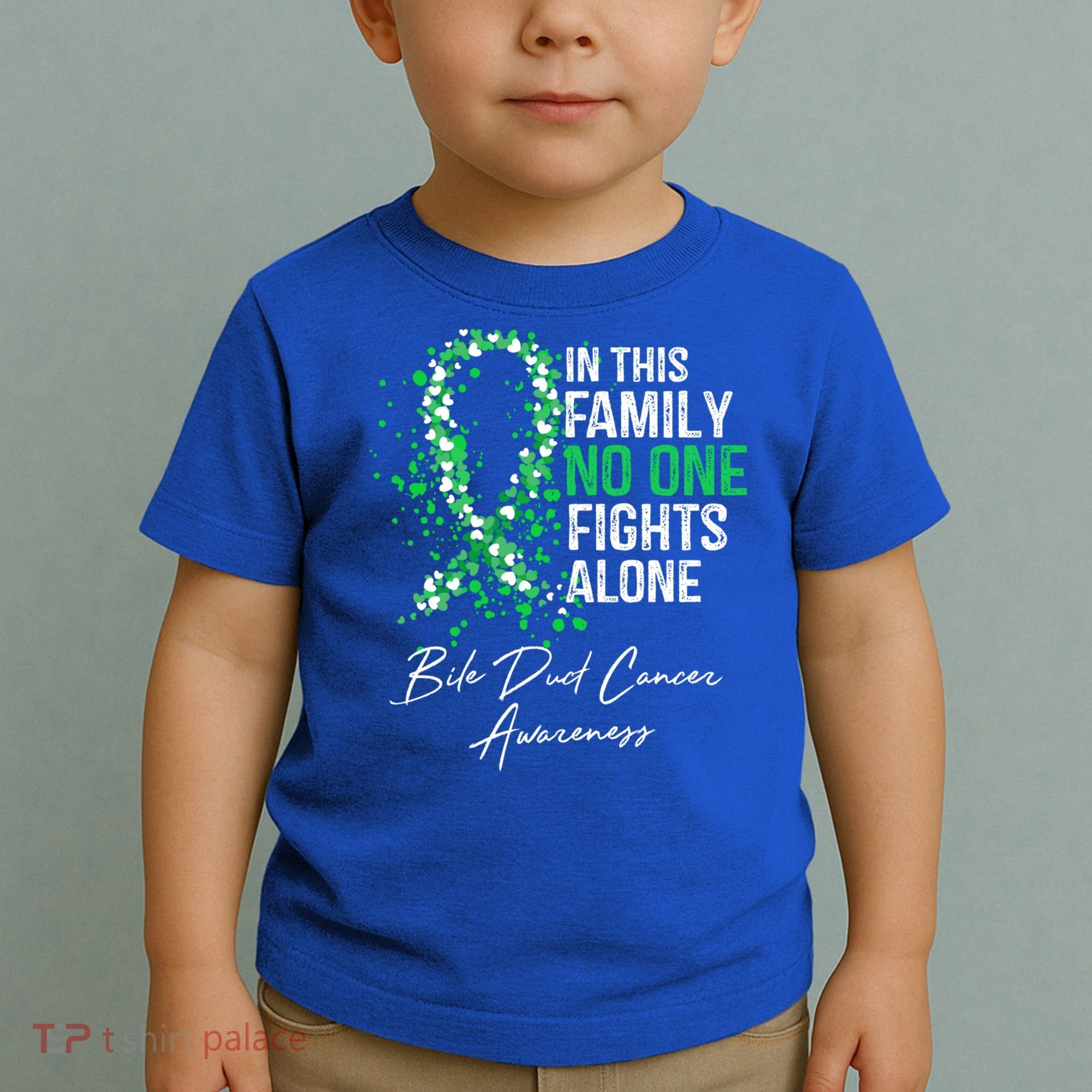 Bile Duct Cancer Awareness This Family No One Fights Alone Gift Toddler T-Shirt