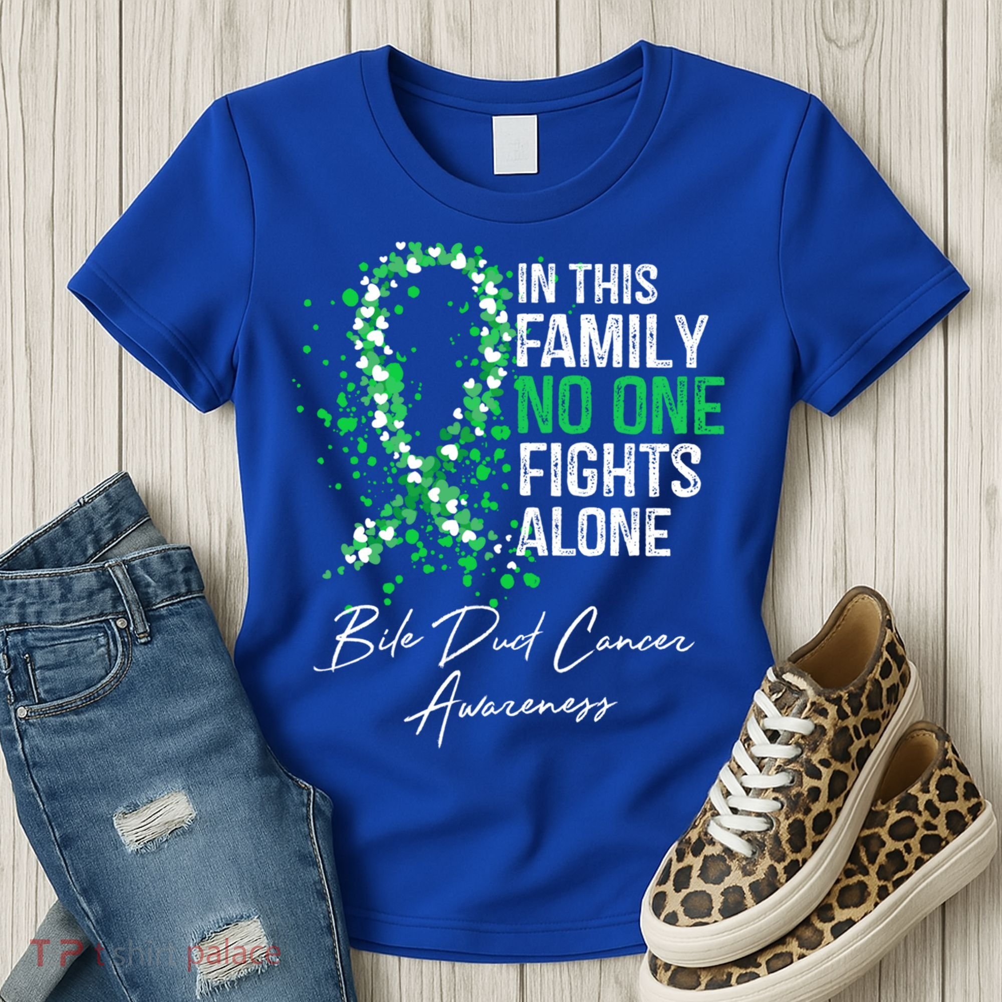 Bile Duct Cancer Awareness This Family No One Fights Alone Gift Women's T-Shirt