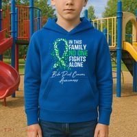 Bile Duct Cancer Awareness This Family No One Fights Alone Gift Kids Hoodie thumb 2