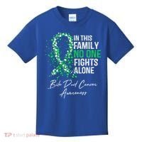 Bile Duct Cancer Awareness This Family No One Fights Alone Gift Kids T-Shirt thumb 0