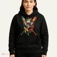 Baseball Drip Camo Baseball Bats Sports Cool Game Day Hoodie thumb 5