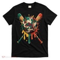 Baseball Drip Camo Baseball Bats Sports Cool Game Day T-Shirt thumb 0
