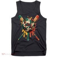 Baseball Drip Camo Baseball Bats Sports Cool Game Day Tank Top thumb 0