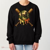 Baseball Drip Camo Baseball Ice Cream Dripping Game Day Women's Sweatshirt thumb 0