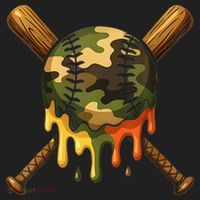 Baseball Drip Camo Baseball Ice Cream Dripping Game Day Women's Sweatshirt thumb 2