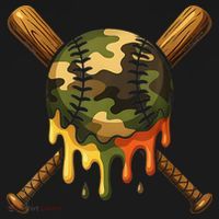 Baseball Drip Camo Baseball Ice Cream Dripping Game Day Bucket Hat thumb 4