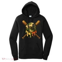 Baseball Drip Camo Baseball Ice Cream Dripping Game Day Women's Hoodie thumb 0