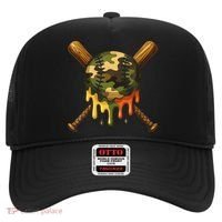 Baseball Drip Camo Baseball Ice Cream Dripping Game Day Hat thumb 0