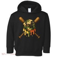 Baseball Drip Camo Baseball Ice Cream Dripping Game Day Toddler Hoodie thumb 0