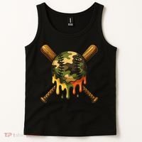 Baseball Drip Camo Baseball Ice Cream Dripping Game Day Tank Top thumb 2