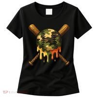 Baseball Drip Camo Baseball Ice Cream Dripping Game Day Women's T-Shirt thumb 0