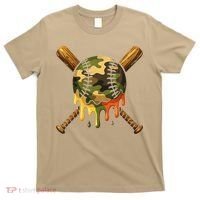 Baseball Drip Camo Baseball Ice Cream Dripping Game Day T-Shirt thumb 0