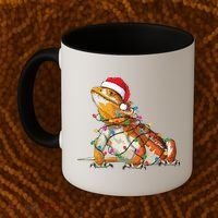 Bearded Dragon Christmas Lights Bearded Dragon Lover Xmas Coffee Mug thumb 2