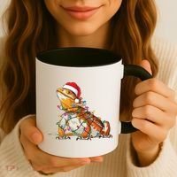 Bearded Dragon Christmas Lights Bearded Dragon Lover Xmas Coffee Mug thumb 3