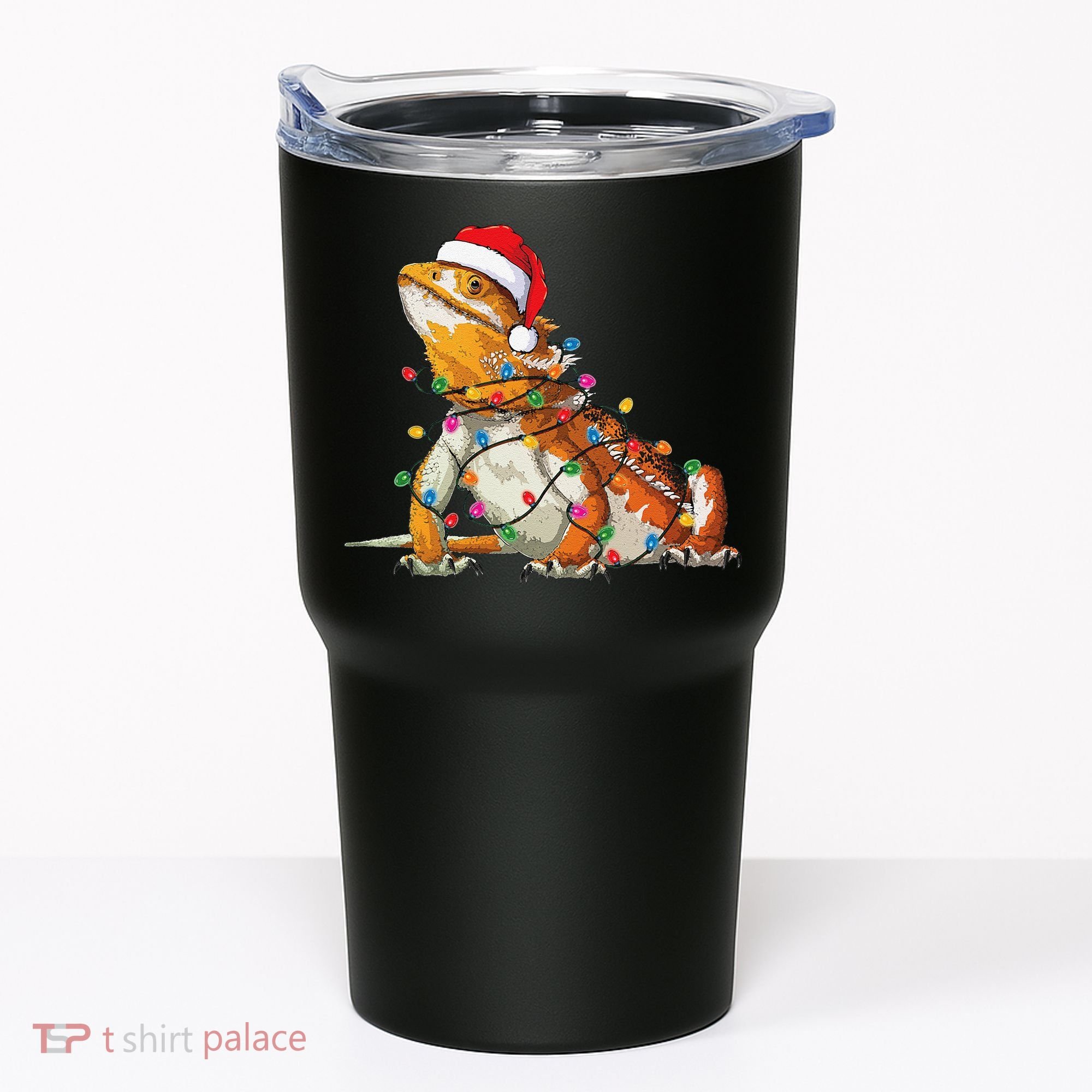 Bearded Dragon Christmas Lights Bearded Dragon Lover Xmas Tumbler