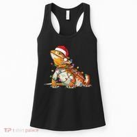 Bearded Dragon Christmas Lights Bearded Dragon Lover Xmas Women's Tank Top thumb 0