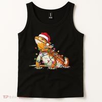 Bearded Dragon Christmas Lights Bearded Dragon Lover Xmas Tank Top thumb 2
