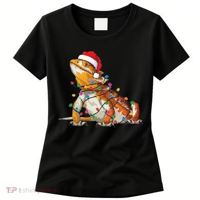 Bearded Dragon Christmas Lights Bearded Dragon Lover Xmas Women's T-Shirt