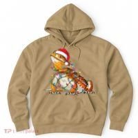 Bearded Dragon Christmas Lights Bearded Dragon Lover Xmas Hoodie thumb 0