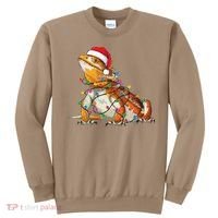 Bearded Dragon Christmas Lights Bearded Dragon Lover Xmas Sweatshirt thumb 0