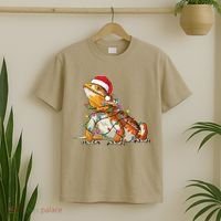 Bearded Dragon Christmas Lights Bearded Dragon Lover Xmas T-Shirt thumb 2