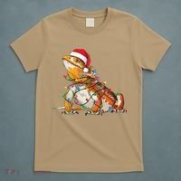 Bearded Dragon Christmas Lights Bearded Dragon Lover Xmas T-Shirt thumb 5