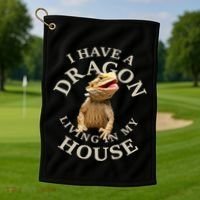 Bearded Dragon Clothes Pogona Barbata Lizard Golf Towel thumb 1