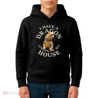 Bearded Dragon Clothes Pogona Barbata Lizard Kids Hoodie thumb 4