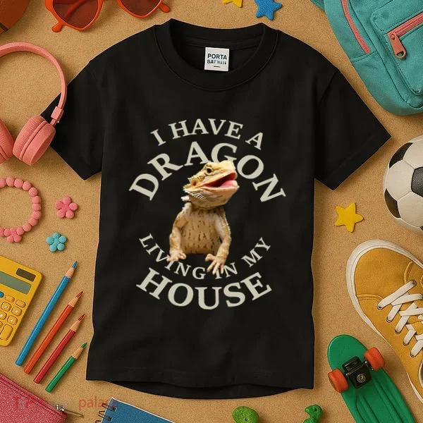 Bearded Dragon Clothes Pogona Barbata Lizard Kids T-Shirt