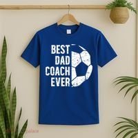 Best Dad Coach Ever Soccer Dad Of A Soccer Player Father Cute Gift T-Shirt thumb 2