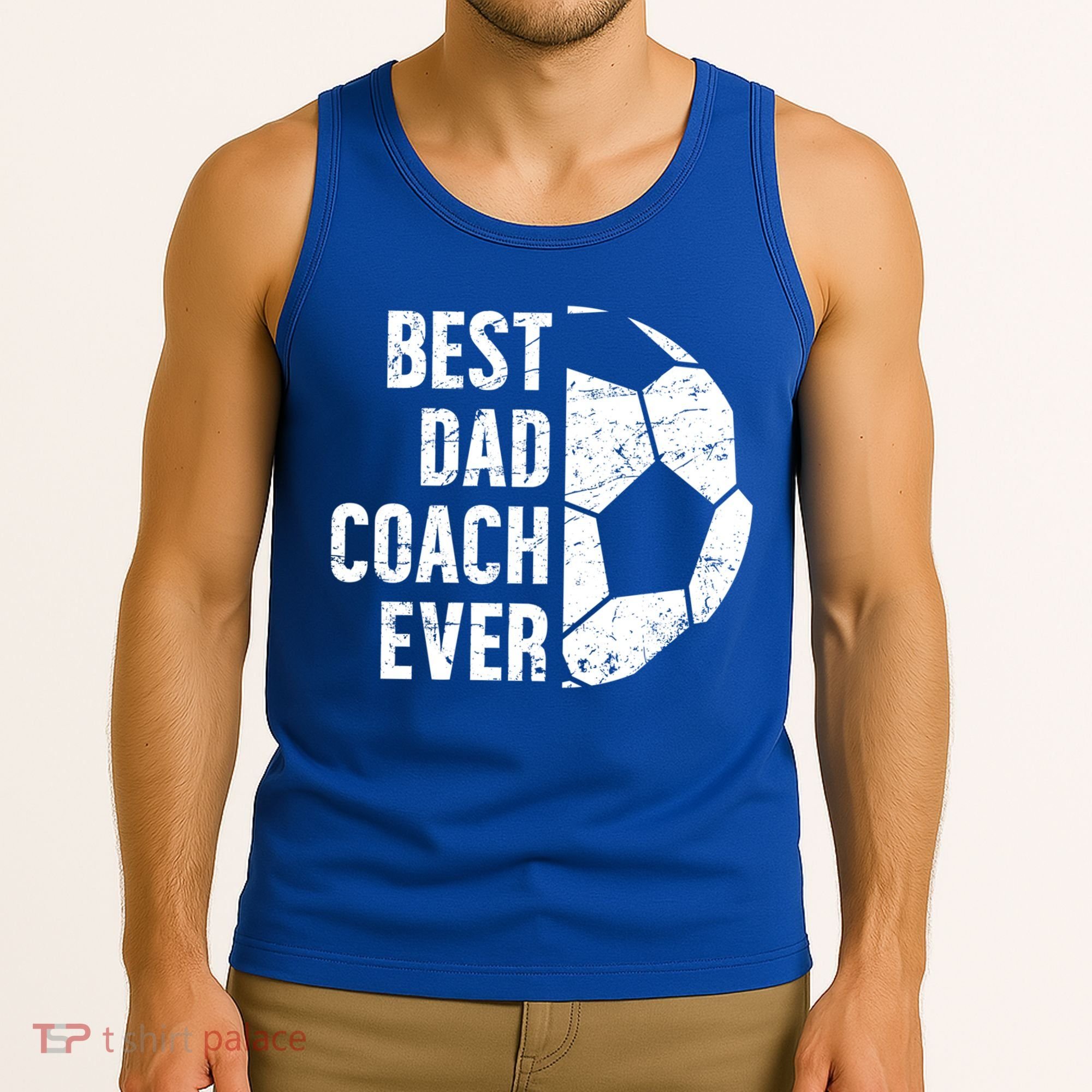 Best Dad Coach Ever Soccer Dad Of A Soccer Player Father Cute Gift Tank Top
