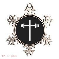 Barbell Dumbbell Cross Christian Jesus Gym Workout Lifting Ornament thumb 0
