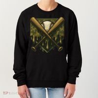 Baseball Drip Camo Home Plate Sports Cool Game Day Drip Women's Sweatshirt thumb 0