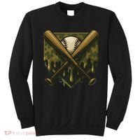 Baseball Drip Camo Home Plate Sports Cool Game Day Drip Sweatshirt thumb 0