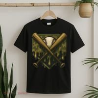 Baseball Drip Camo Home Plate Sports Cool Game Day Drip T-Shirt thumb 2