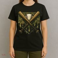 Baseball Drip Camo Home Plate Sports Cool Game Day Drip T-Shirt thumb 4