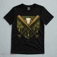 Baseball Drip Camo Home Plate Sports Cool Game Day Drip T-Shirt thumb 5