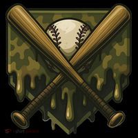 Baseball Drip Camo Home Plate Sports Cool Game Day Drip Women's Hoodie thumb 2