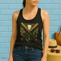 Baseball Drip Camo Home Plate Sports Cool Game Day Drip Women's Tank Top thumb 2