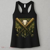 Baseball Drip Camo Home Plate Sports Cool Game Day Drip Women's Tank Top thumb 3
