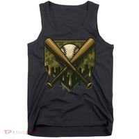Baseball Drip Camo Home Plate Sports Cool Game Day Drip Tank Top thumb 0