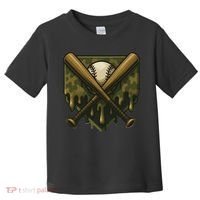 Baseball Drip Camo Home Plate Sports Cool Game Day Drip Toddler T-Shirt thumb 0