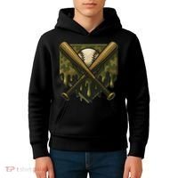 Baseball Drip Camo Home Plate Sports Cool Game Day Drip Kids Hoodie thumb 4