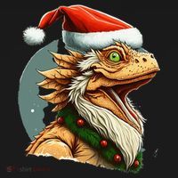 Bearded Dragon Christmas Women's Long Sleeve Flannel Pajama Set  thumb 2