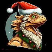Bearded Dragon Christmas Women's Hoodie thumb 2