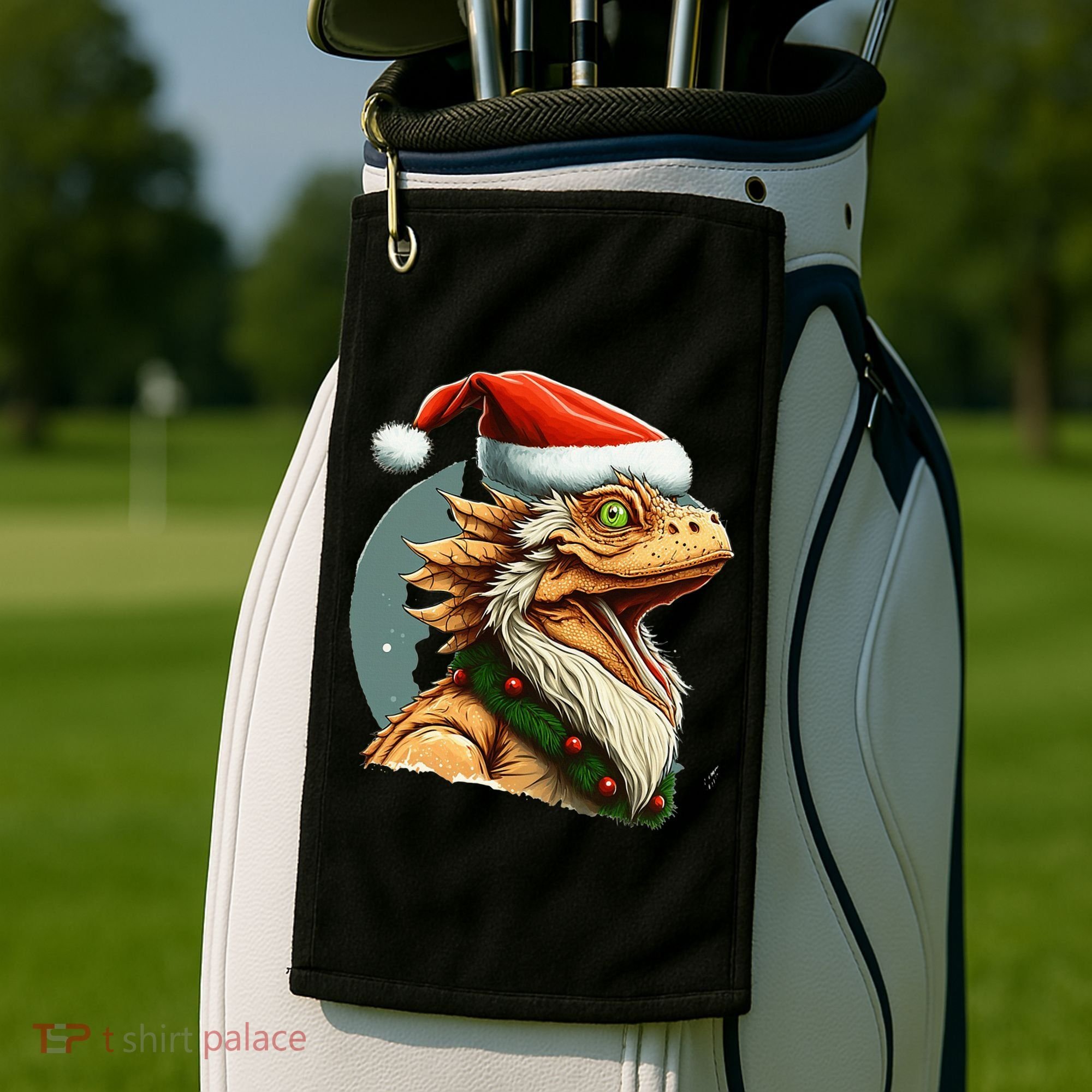 Bearded Dragon Christmas Golf Towel